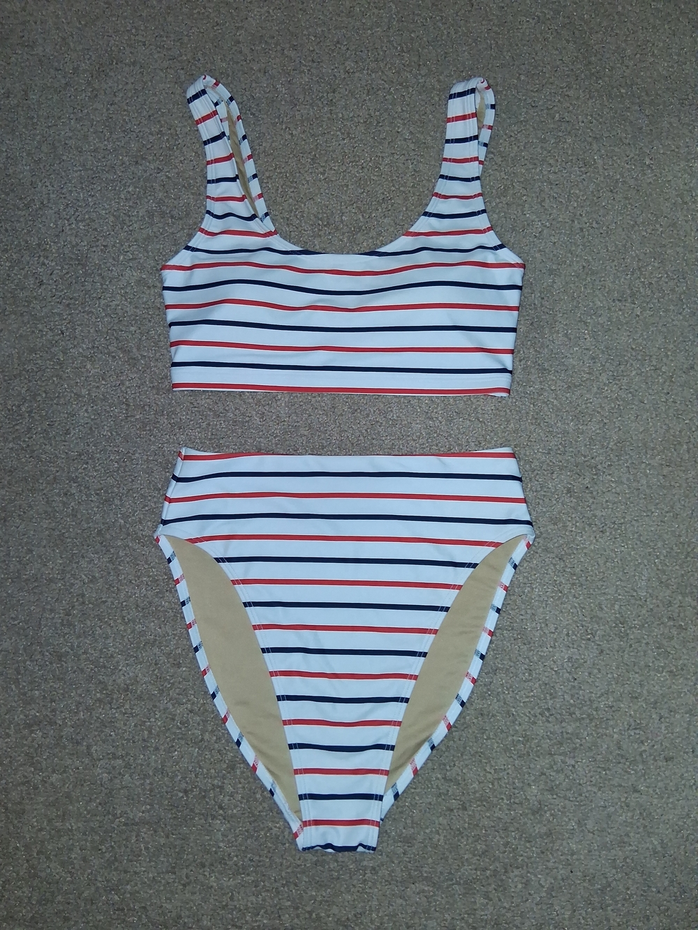 Old Navy Striped High-Waist Bikini